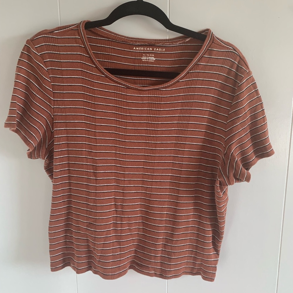 Cropped striped shirt